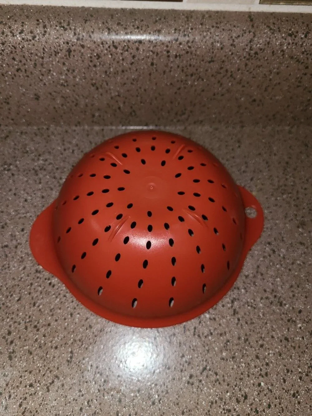 Professionals Vintage Red Melamine Hard Plastic Colander Strainer Berries Fruit